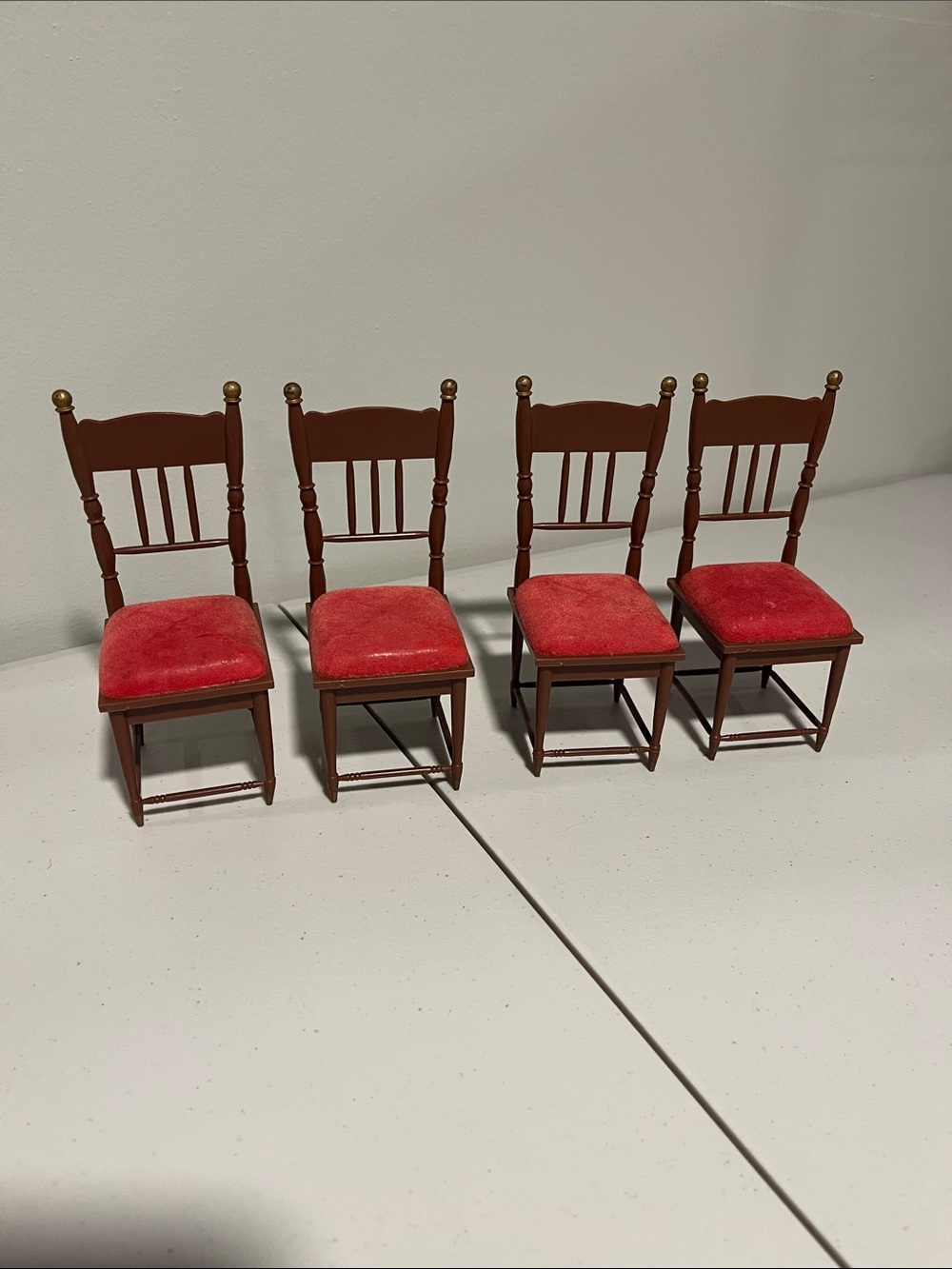 Louis Marx & Co. doll house ding chairs(4).  Vintage 1960-1970’s.